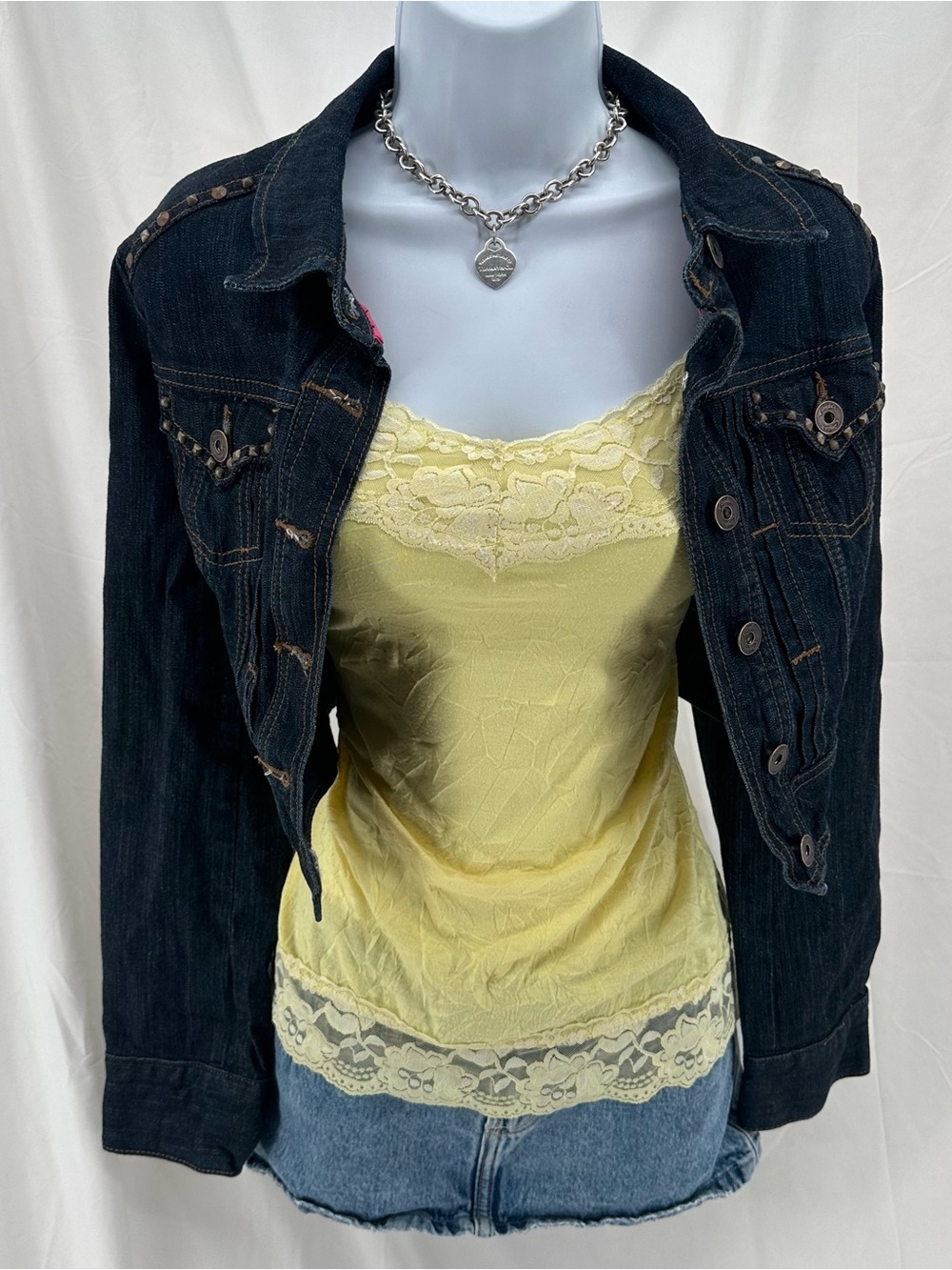 Coquette 2000s y2k Candies Cropped Denim Jacket